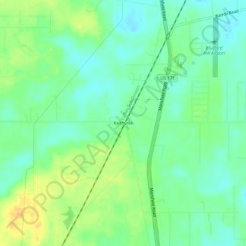 Keithville topographic map, elevation, terrain