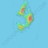 Maya Bay topographic map, elevation, terrain