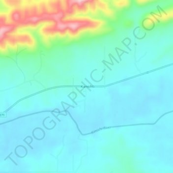 Kiamichi topographic map, elevation, terrain