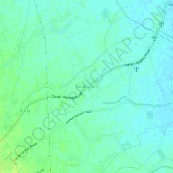Balibago Ⅰ topographic map, elevation, terrain