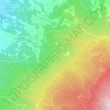 Case Marchi topographic map, elevation, terrain