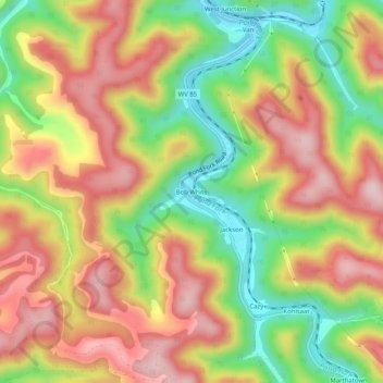 Bob White topographic map, elevation, terrain