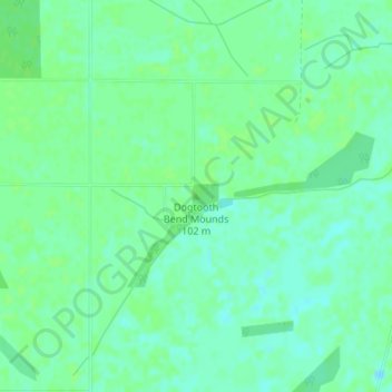 Dogtooth Bend Mounds topographic map, elevation, terrain