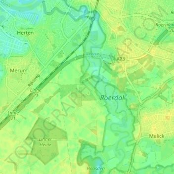 Lerop topographic map, elevation, terrain