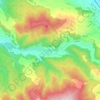 Rüti bei Riggisberg topographic map, elevation, terrain