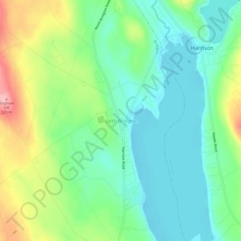 North Bridgton topographic map, elevation, terrain