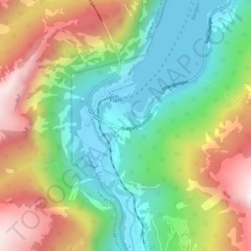 Fretheim topographic map, elevation, terrain