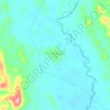 FELDA Jengka 23 topographic map, elevation, terrain