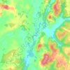 Sunlight topographic map, elevation, terrain