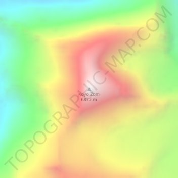 Koyo Zom topographic map, elevation, terrain