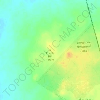 Purple Hill topographic map, elevation, terrain