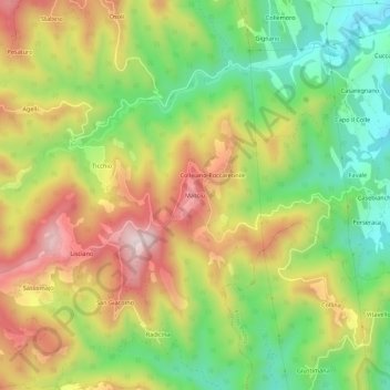 Masciù topographic map, elevation, terrain