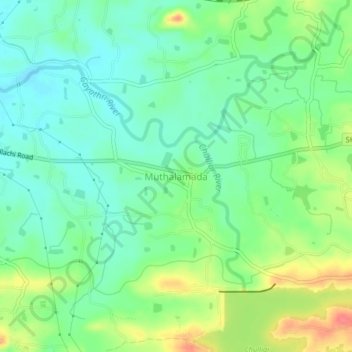 Muthalamada topographic map, elevation, terrain
