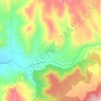Hırkatepe topographic map, elevation, terrain