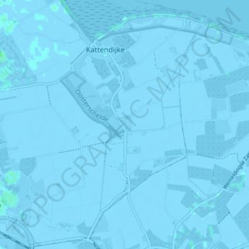 Monnikendijk topographic map, elevation, terrain