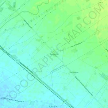 Banditelle topographic map, elevation, terrain