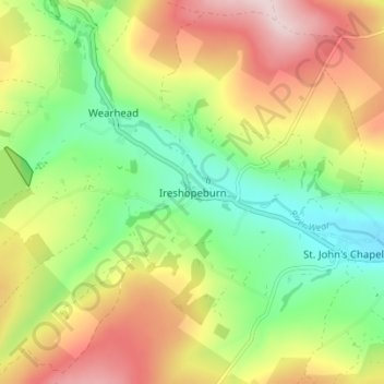 Ireshopeburn topographic map, elevation, terrain
