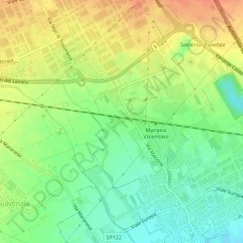 Località Casoni topographic map, elevation, terrain
