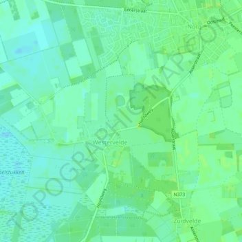 Hunebed D2 Westervelde topographic map, elevation, terrain