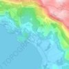 Buljarica topographic map, elevation, terrain