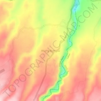 Atung Bungsu topographic map, elevation, terrain
