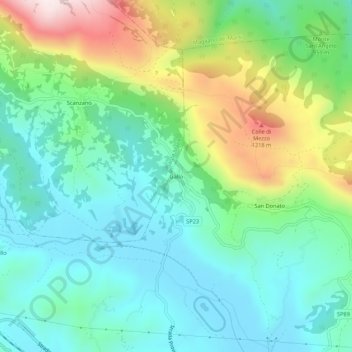 Gallo topographic map, elevation, terrain