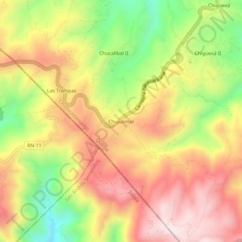 Chujulimul topographic map, elevation, terrain