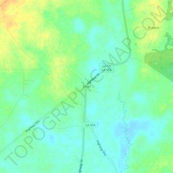 Ethel topographic map, elevation, terrain