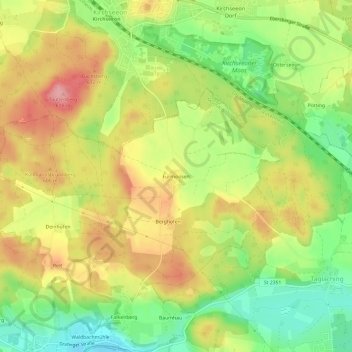 Fürmoosen topographic map, elevation, terrain