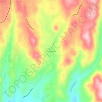 Frenchtown topographic map, elevation, terrain