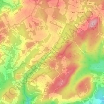 Coleman Hollow topographic map, elevation, terrain
