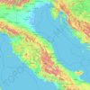 Marche topographic map, elevation, terrain