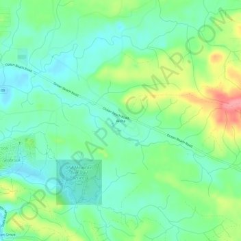 Aloha topographic map, elevation, terrain