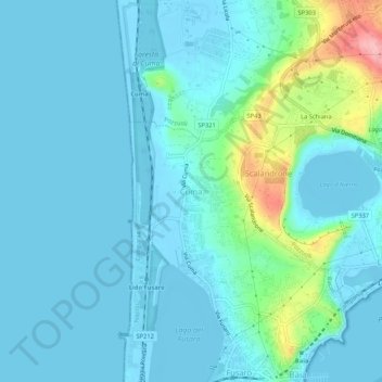 Cuma topographic map, elevation, terrain