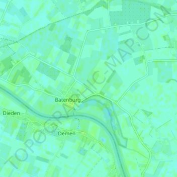 Den Hoef topographic map, elevation, terrain