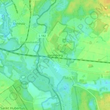 Herrnburg topographic map, elevation, terrain