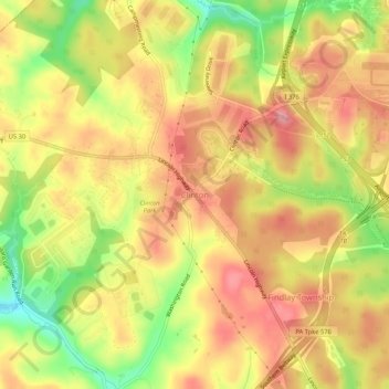 Clinton topographic map, elevation, terrain