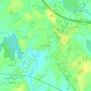 Cranes Station topographic map, elevation, terrain