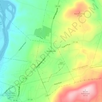 Speigletown topographic map, elevation, terrain