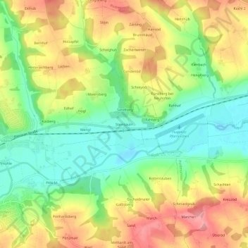 Steinsäuln topographic map, elevation, terrain