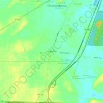 Stone Church topographic map, elevation, terrain