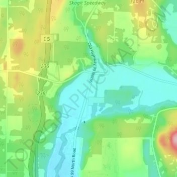 Belfast topographic map, elevation, terrain
