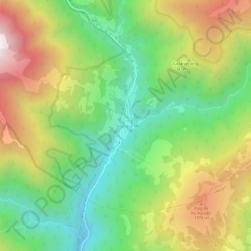 Setcases topographic map, elevation, terrain