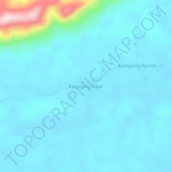 Kampung Opar topographic map, elevation, terrain