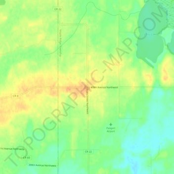 Day topographic map, elevation, terrain