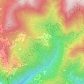 Alpe di Massa topographic map, elevation, terrain