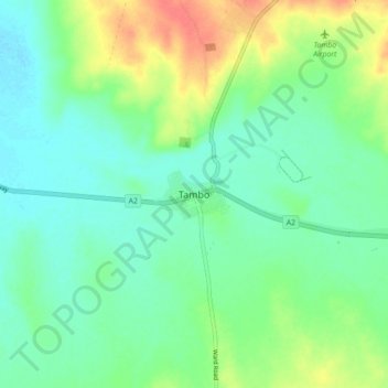 Tambo topographic map, elevation, terrain
