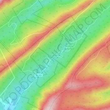 Doubling Gap topographic map, elevation, terrain