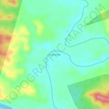 Boca Inuya topographic map, elevation, terrain