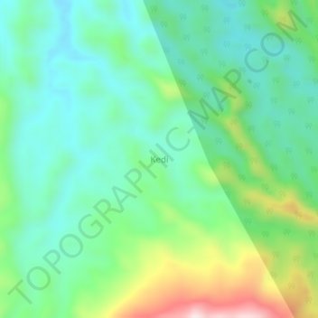 Kedi topographic map, elevation, terrain